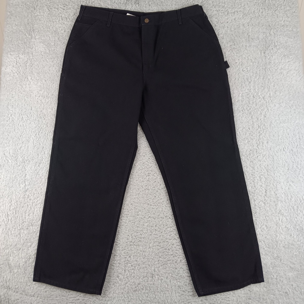 Carhartt B11 BLK Mens Black Cotton Duck Canvas Carpenter Pants 42x32 Workwear